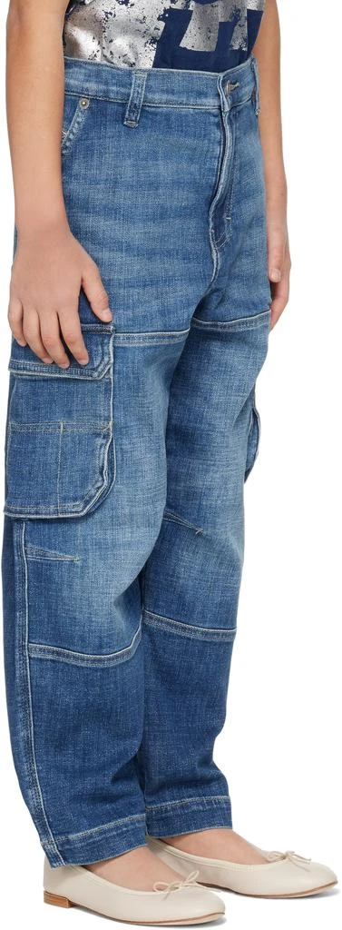 Diesel Kids Blue D-Dave-Cargo-J Denim Cargo Pants 2