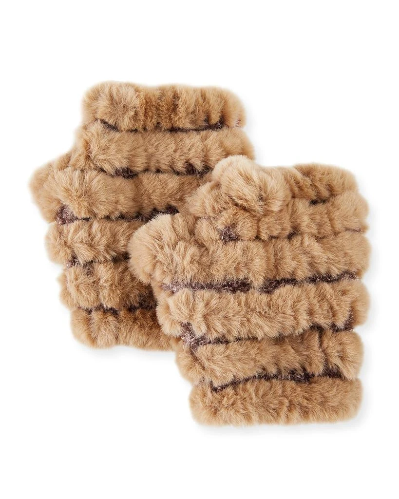 Jocelyn Mandy Fingerless Faux Fur Mittens 1