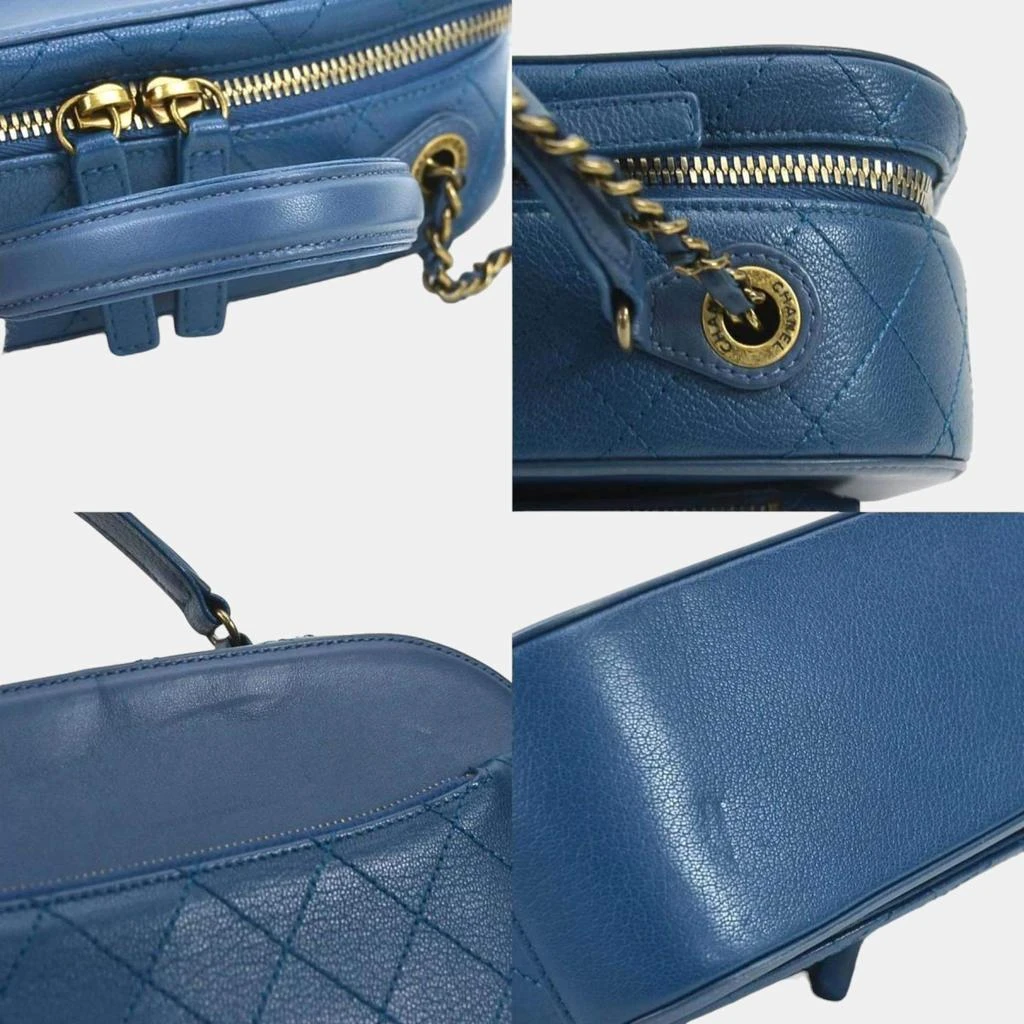 Chanel Chanel Blue Calfskin and Quilted Goatskin Small Coco Curve Vanity Case 3