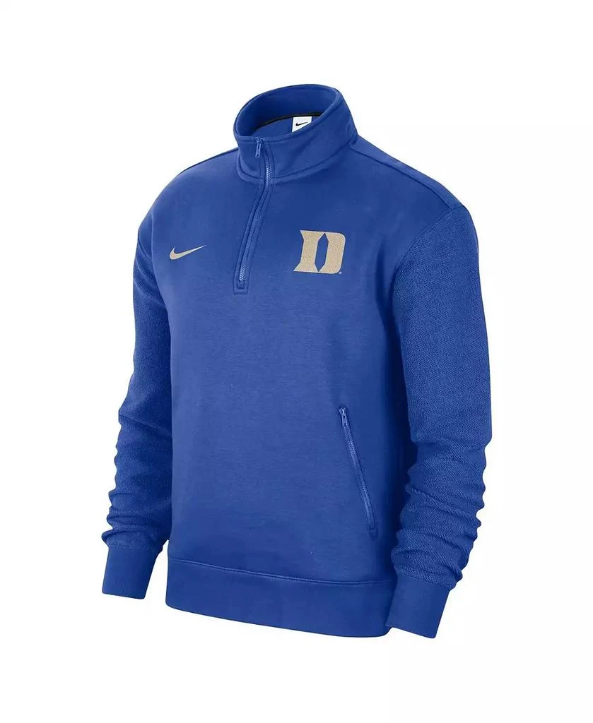 NIKE Men's Royal Duke Blue Devils Campus Athletic Department Quarter-Zip Sweatshirt 2