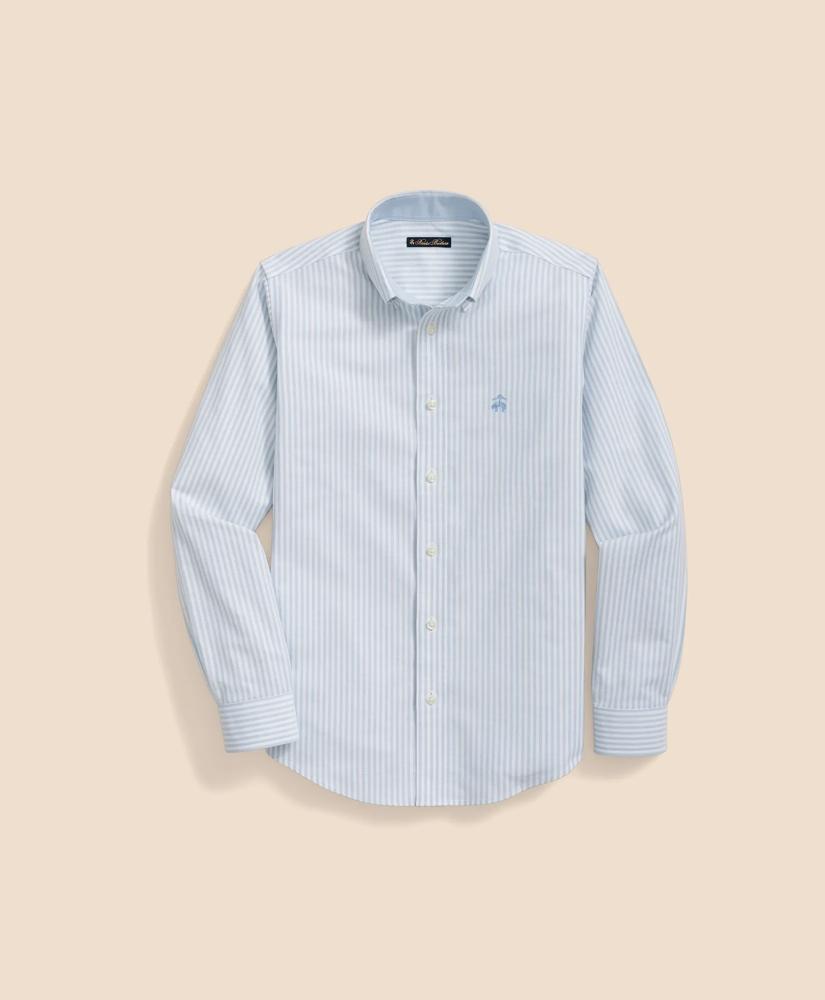 Brooks Brothers Boys Non-Iron Stretch Cotton Striped Oxford Sport Shirt