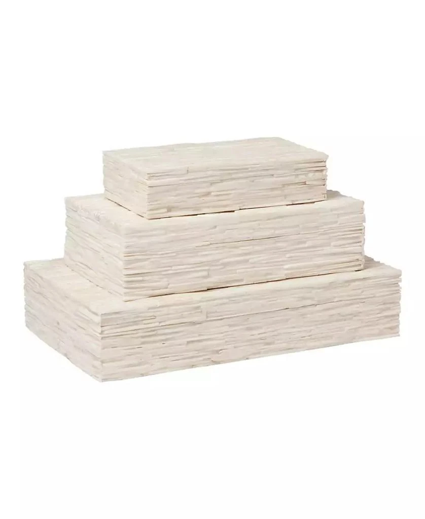 Global Views Chiseled Bone Storage Box Small 1