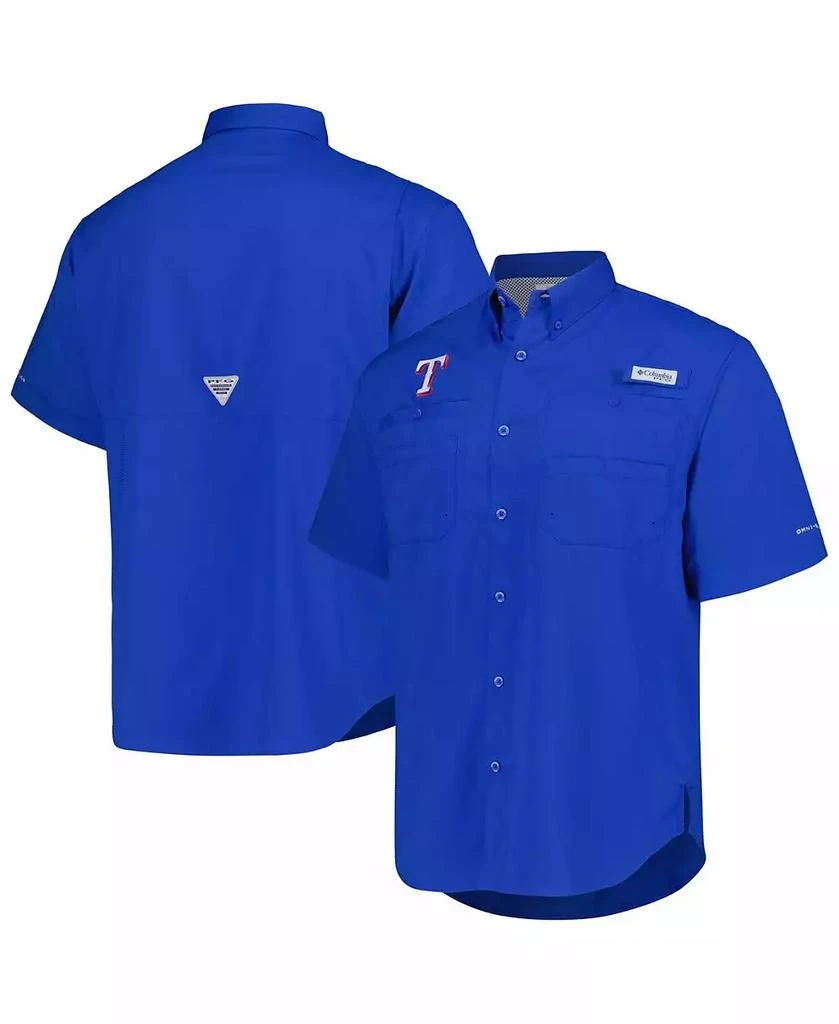 Columbia Men's Royal Texas Rangers Tamiami Omni-Shade Button-Down Shirt 1