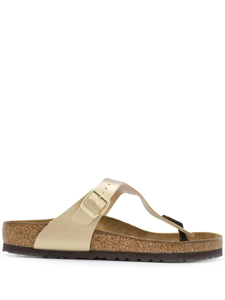 Birkenstock Birkenstock Gizeh Gold, Birko Flor Shoes 1