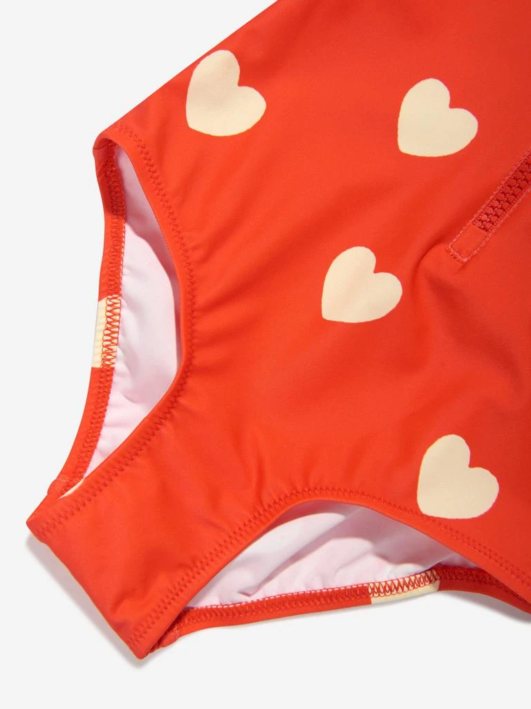 Mini Rodini Girls Hearts UV Swimsuit in Red 3