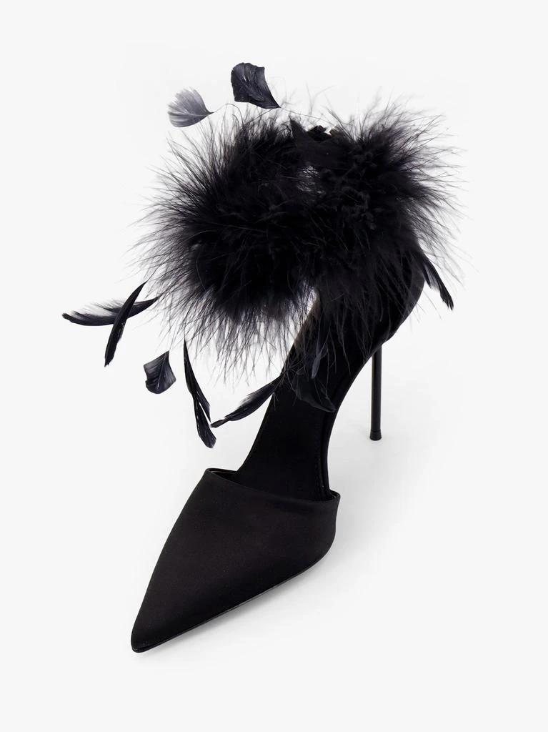 Paris Texas Lidia satin sandals with feather detail 4