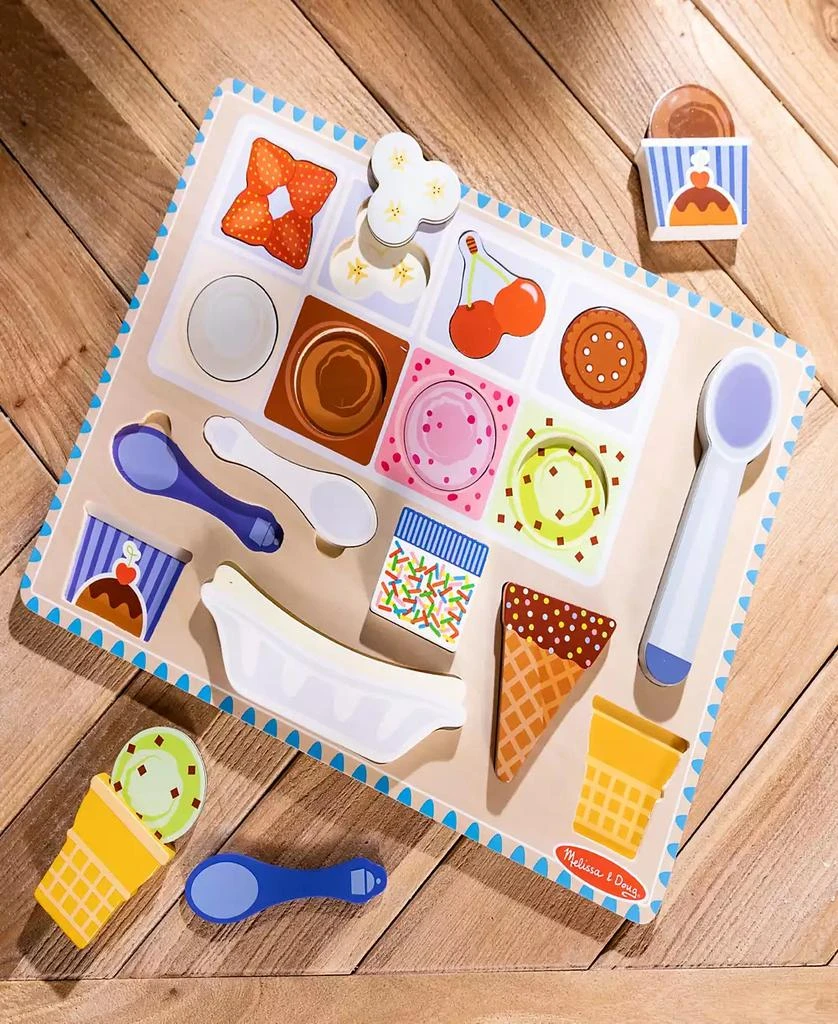 Melissa & Doug Melissa & Doug Wooden Magnetic Ice Cream Puzzle & Play Set 9