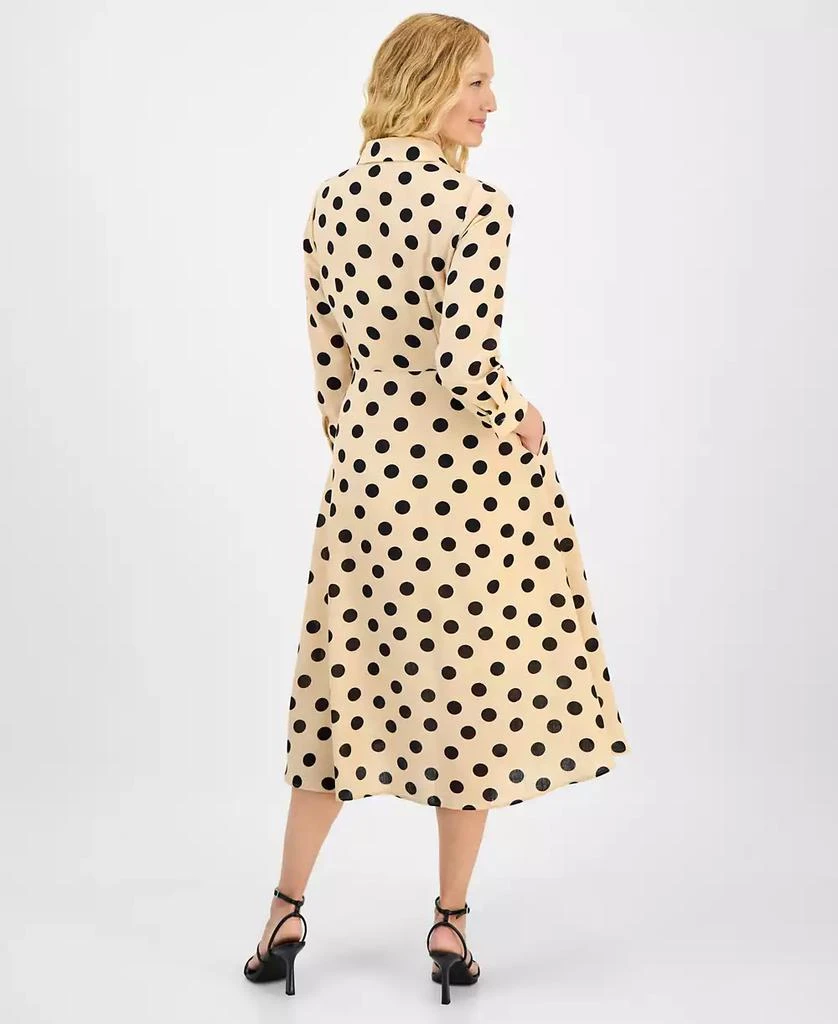 julia jordan Women's Dot-Print Tie-Waist Shirtdress 5