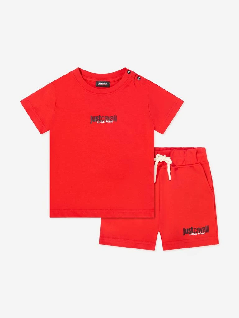 Just Cavalli Just Cavalli Boys Aistala T-Shirt and Shorts Set in Red
