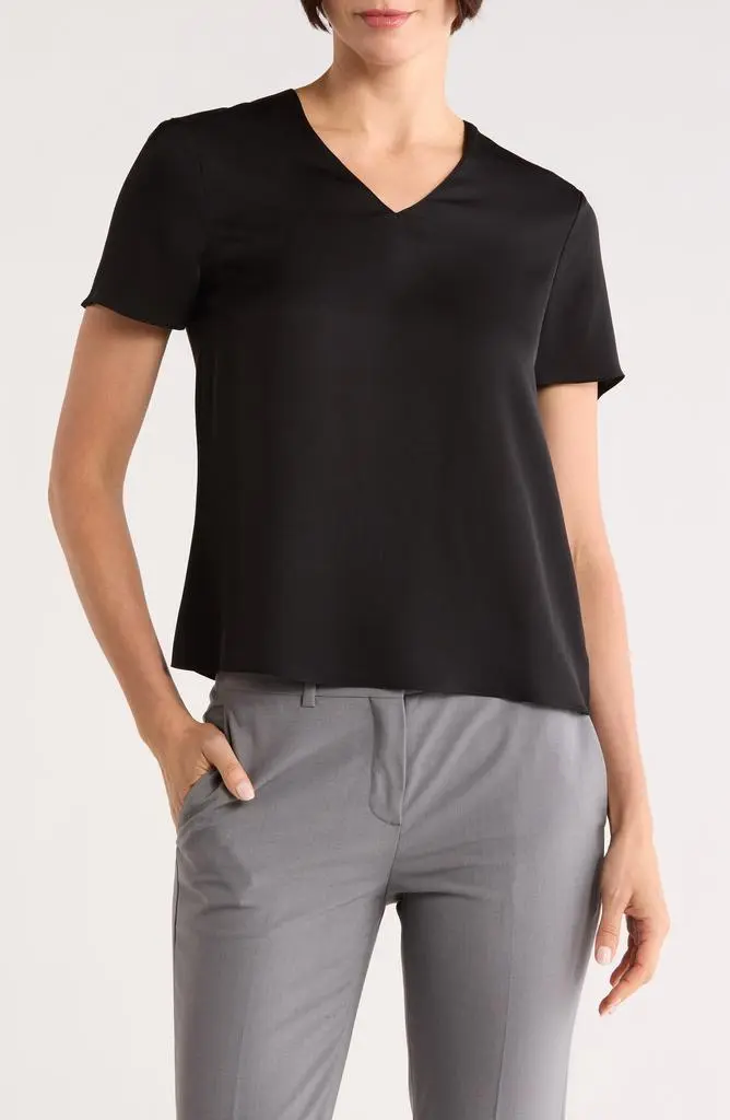 Theory Theory Minimal V-Neck Silk T-Shirt