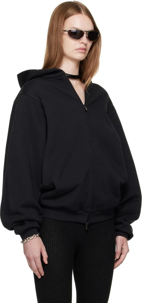 Essentials Black 90s Fleece Zip-Up Hoodie 2