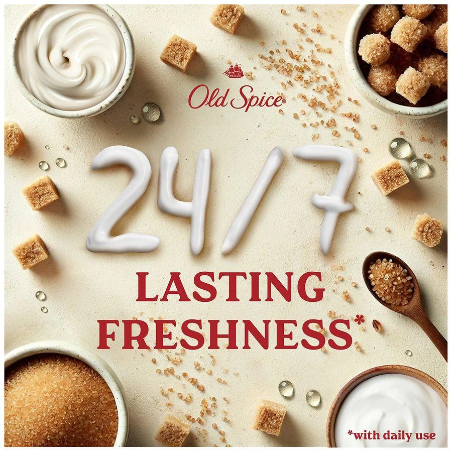 Old Spice Body Wash for Men, 24/7 Shower Fresh, Exfoliation + Moisturization Brown Sugar + Cocoa Butter 6