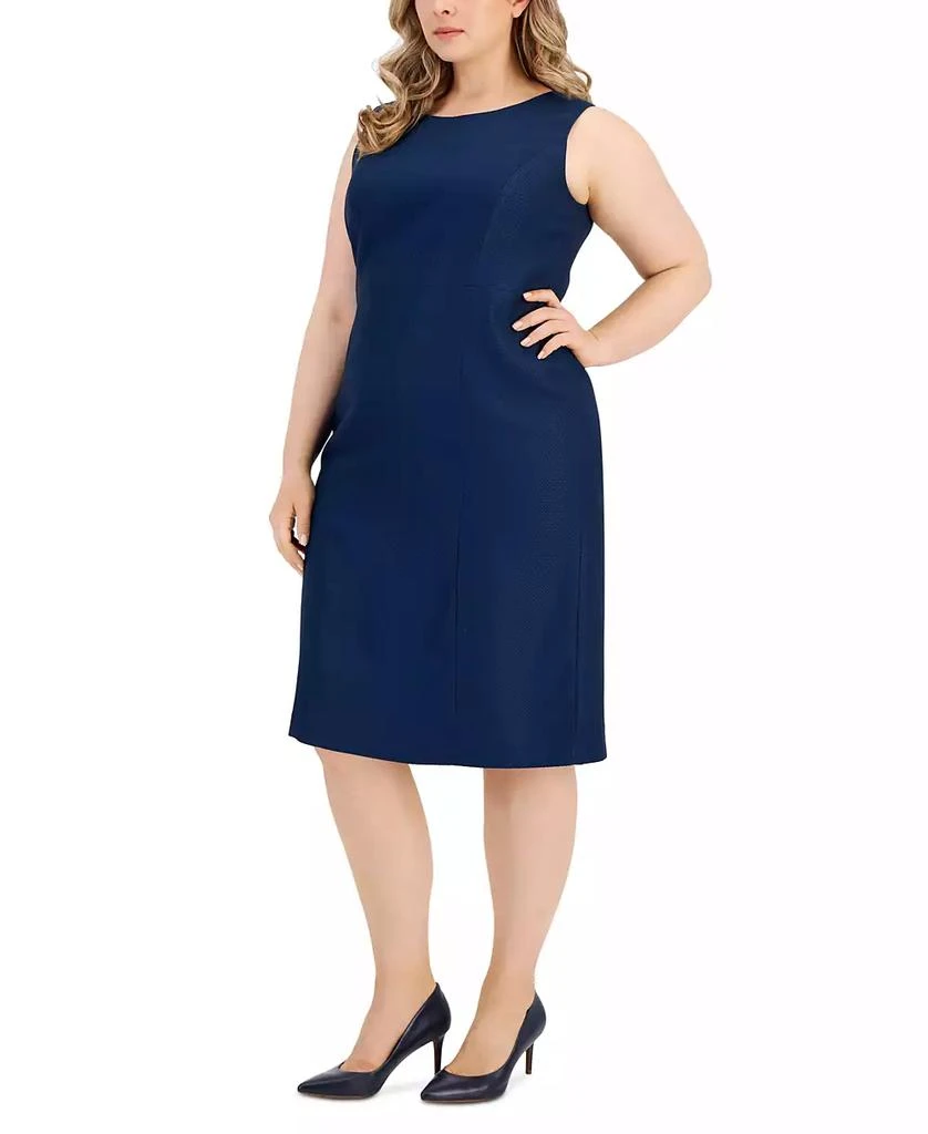 Le Suit Plus Size Jacquard Sheath Dress Suit 3
