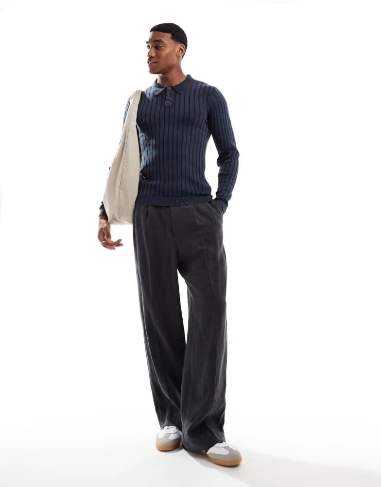 Asos Rib Knit Sweatpants ASOS EDITION Ribbed Wide Leg Knitted