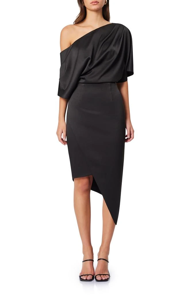 Elliatt Carson One-Shoulder Satin Dress 1