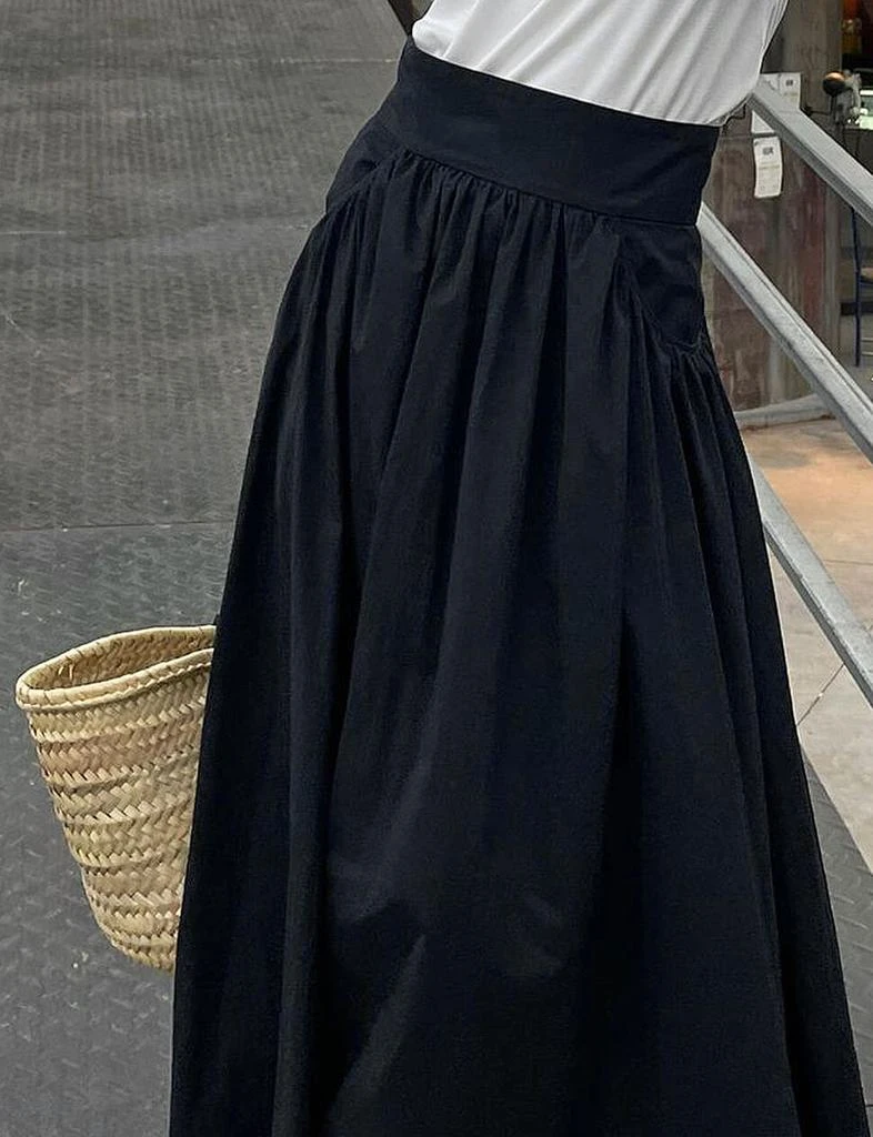 Pixie Market Black Poplin Skirt 5