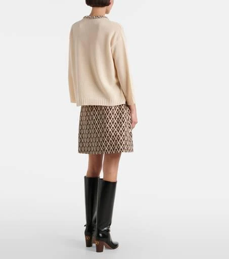 Valentino Embellished virgin wool sweater 3