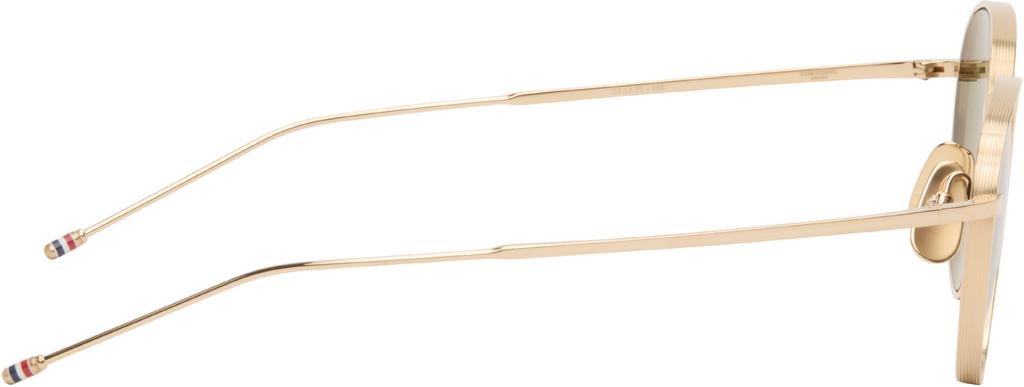 Thom Browne Gold Titanium Round Sunglasses