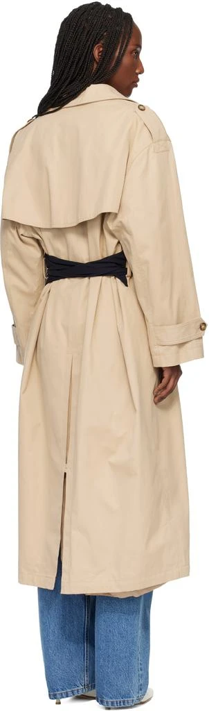MM6 Beige Gloves Cotton Trench Coat 3