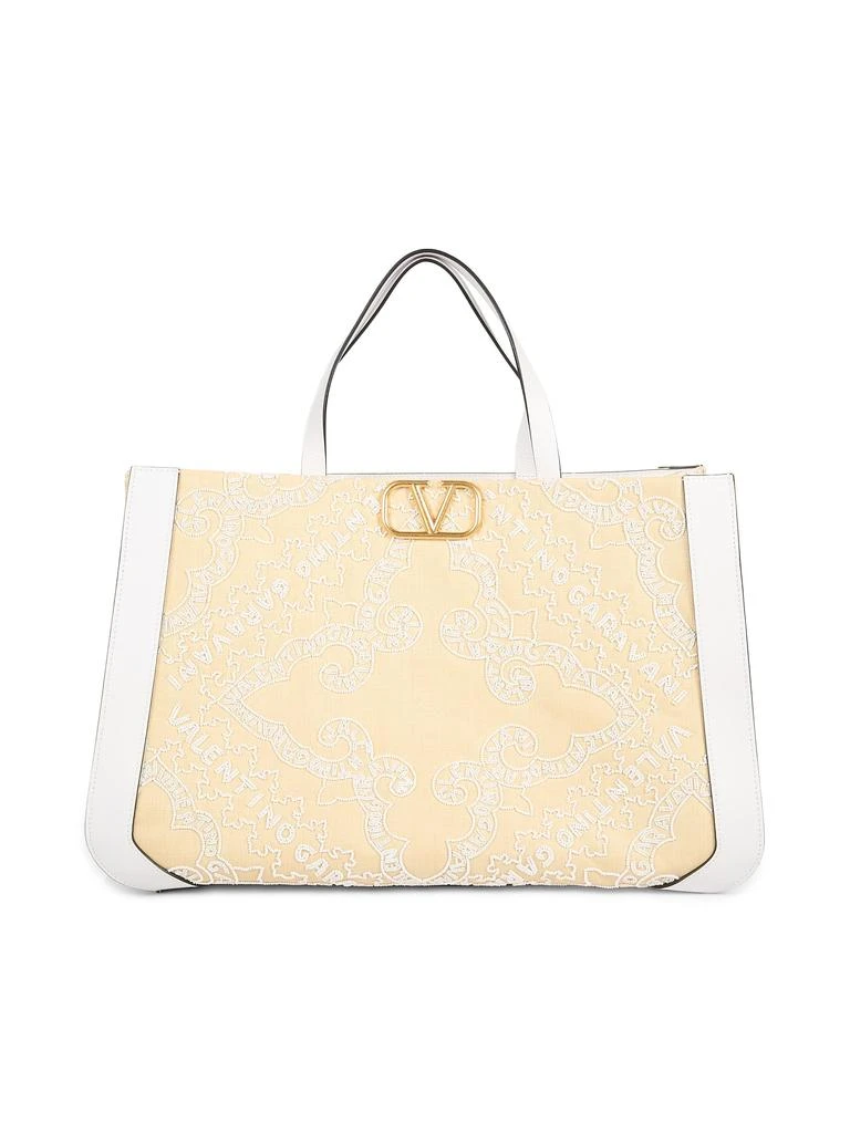 Valentino Bead Embellished Logo Top Handle Bag 1