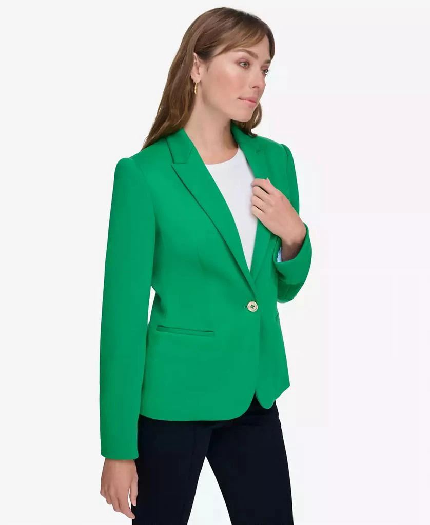Tommy Hilfiger Women's Scuba Peak-Lapel Long-Sleeve Blazer 3