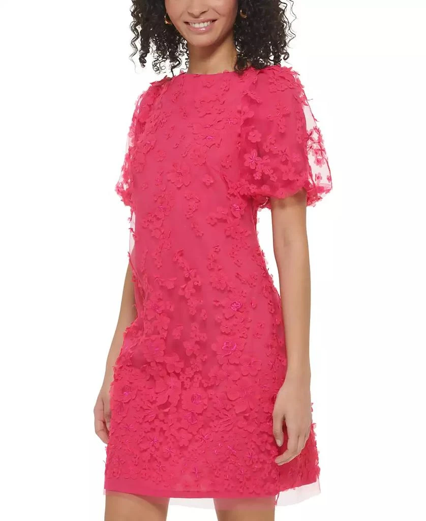 Eliza J Women's 3D Floral-Appliquéd Puff-Sleeve Dress 4