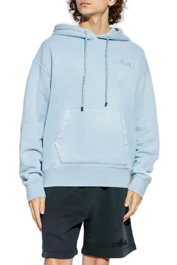 AMIRI Amiri Logo Embroidered Drawstring Hoodie 2