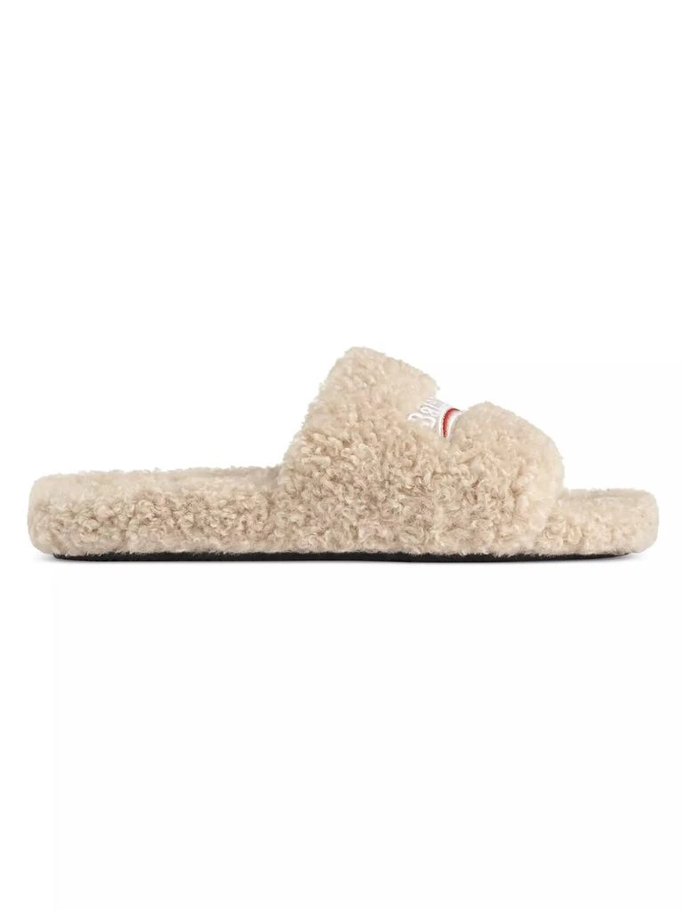 Balenciaga Furry Slide Sandals 1