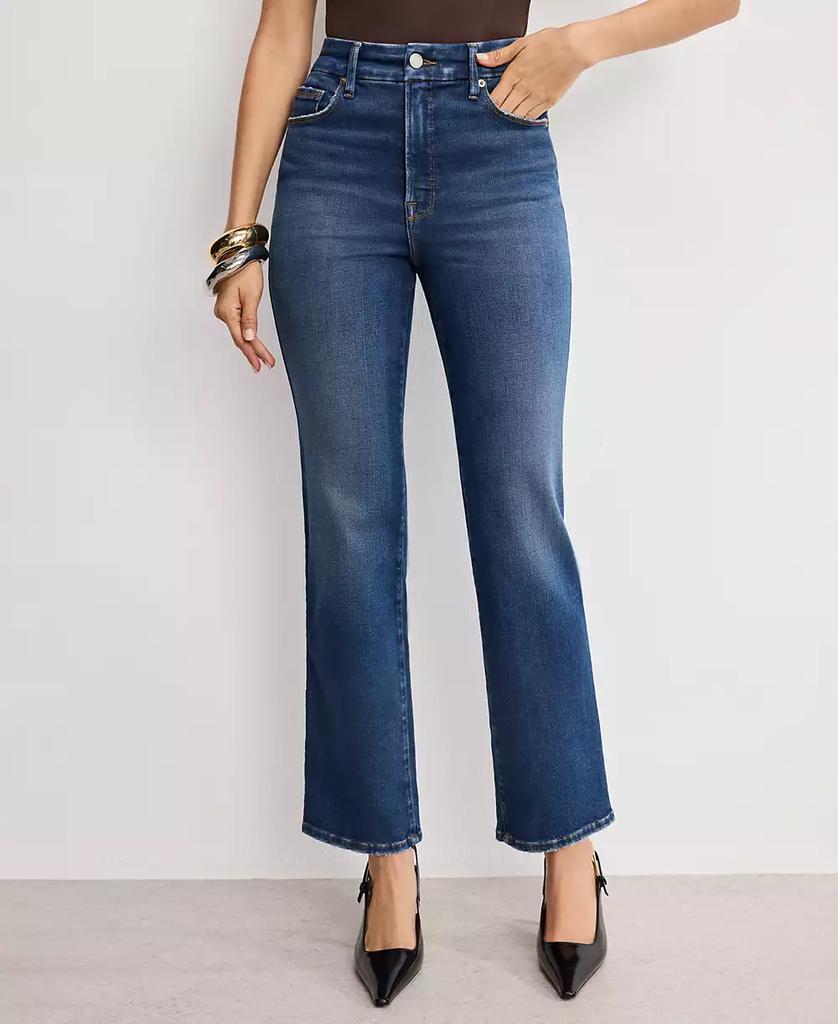 Good American Women's Soft Tech Good Curve Straight Jeans, Regular & Plus Size