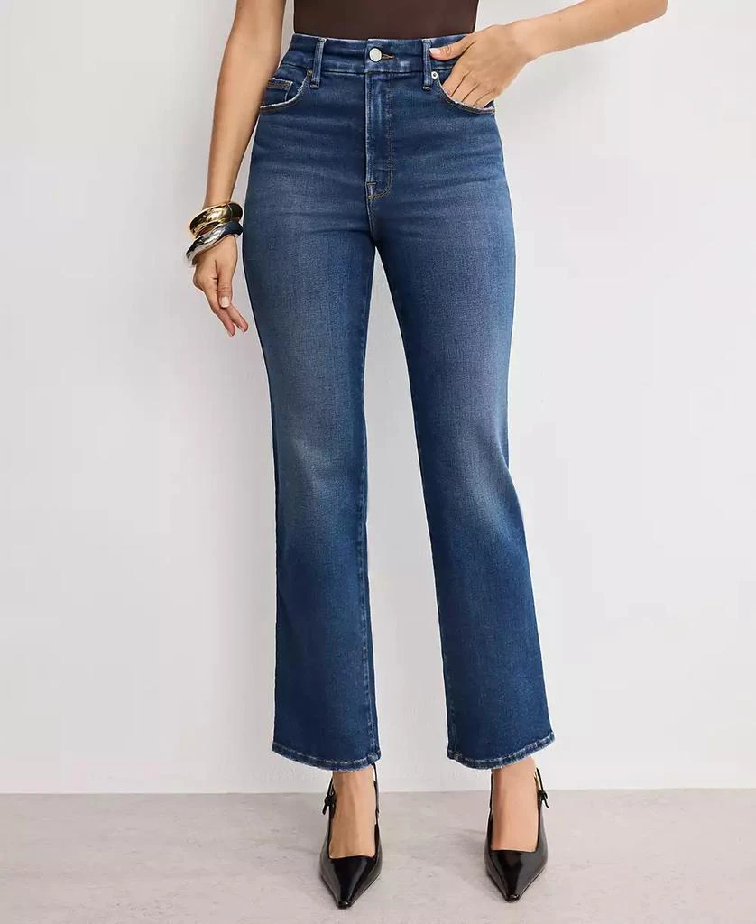 Good American Women's Soft Tech Good Curve Straight Jeans, Regular & Plus Size 1