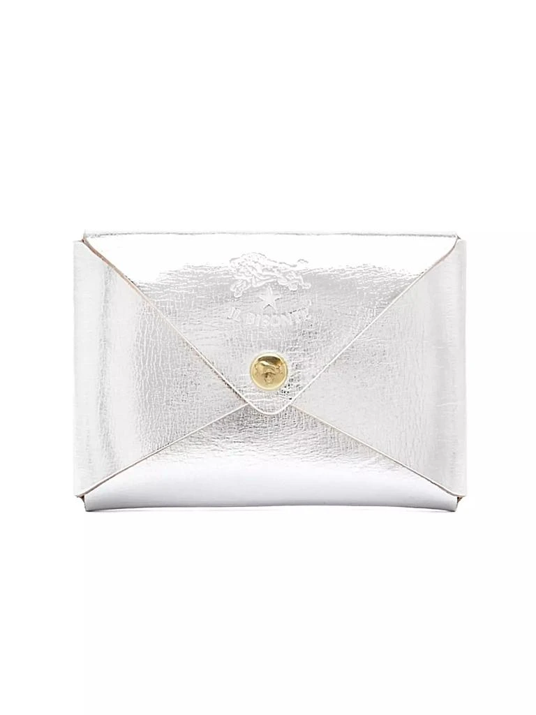 Il Bisonte Classic Metallic Leather Envelope Card Case 1