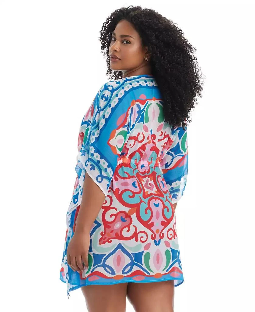 Bleu Rod Beattie Plus Size Ibiza Bohemia Deep V-Neck Cover-Up Swim Caftan 3