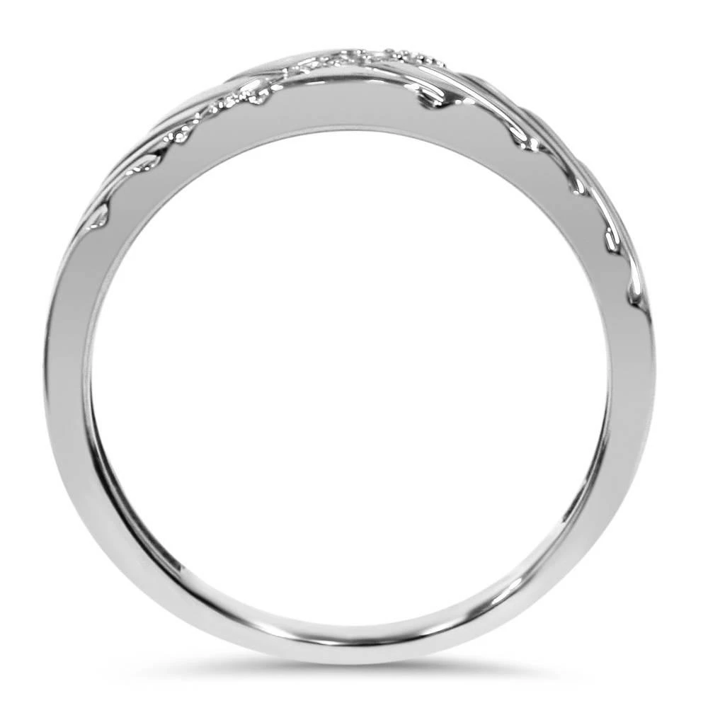 Pompeii3 Mens Diamond 14K White Gold Wedding Ring Size Selectable 3
