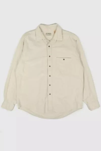Urban Outfitters Vintage L.L. Bean White Flannel Button-Down Shirt 1