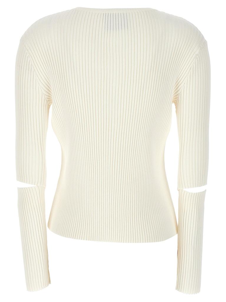 Nude Nude Cutout Accent Ribbed Cardigan