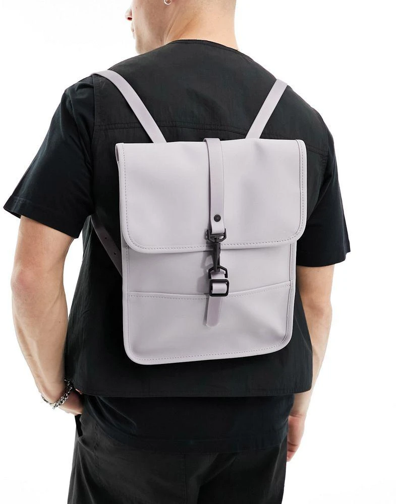 RAINS Rains 13010 unisex waterproof backpack micro in flint grey lilac 2
