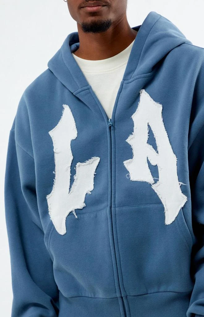 PacSun LA Raw Applique Full Zip Hoodie 2