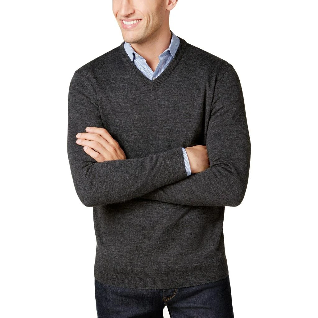 Club Room Mens Wool Blend V-Neck Sweater 2