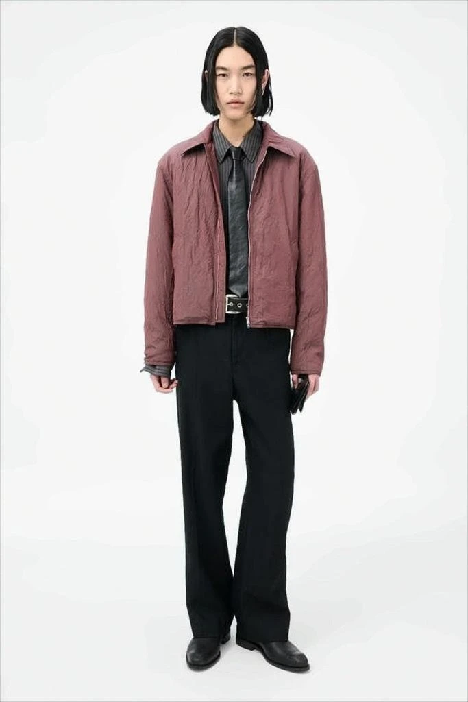 Our Legacy Cropped Burgundy Padded Jacket with Minimalist Aesthetics 2