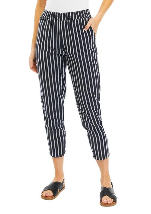 PATRIZIA LUCA Luca Womens Stripe Pull On Pants 1