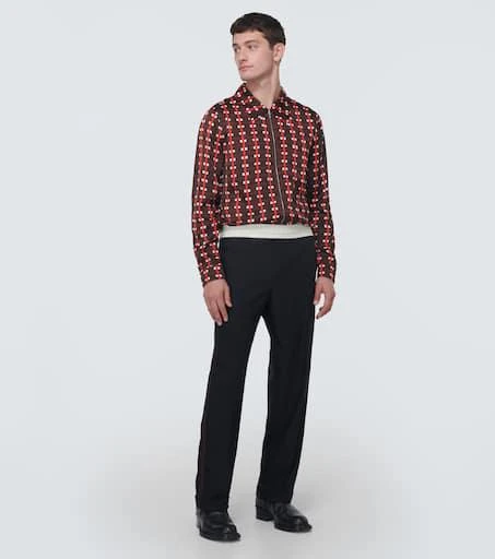 WALES BONNER Silk-trimmed wool pants 2