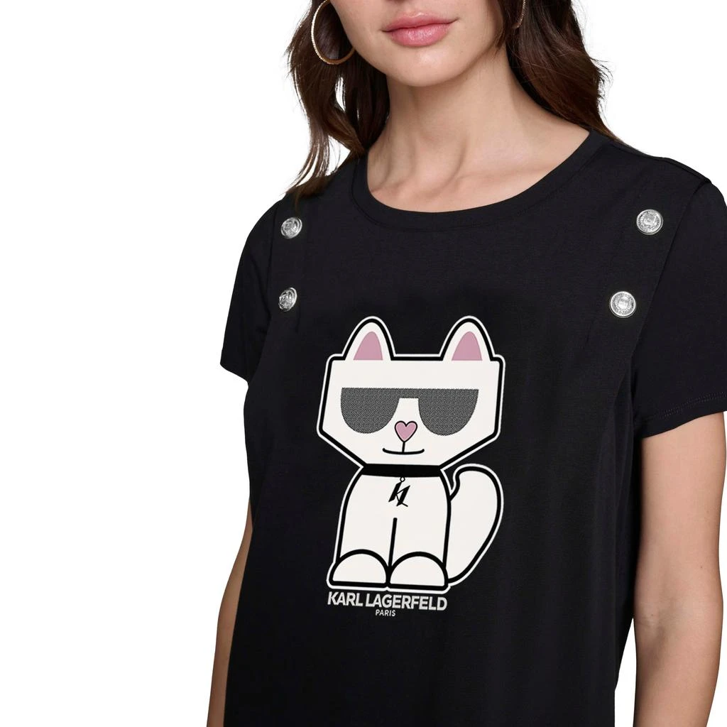 Karl Lagerfeld Paris CHOUPETTE TEE DRESS WITH BUTTONS 4