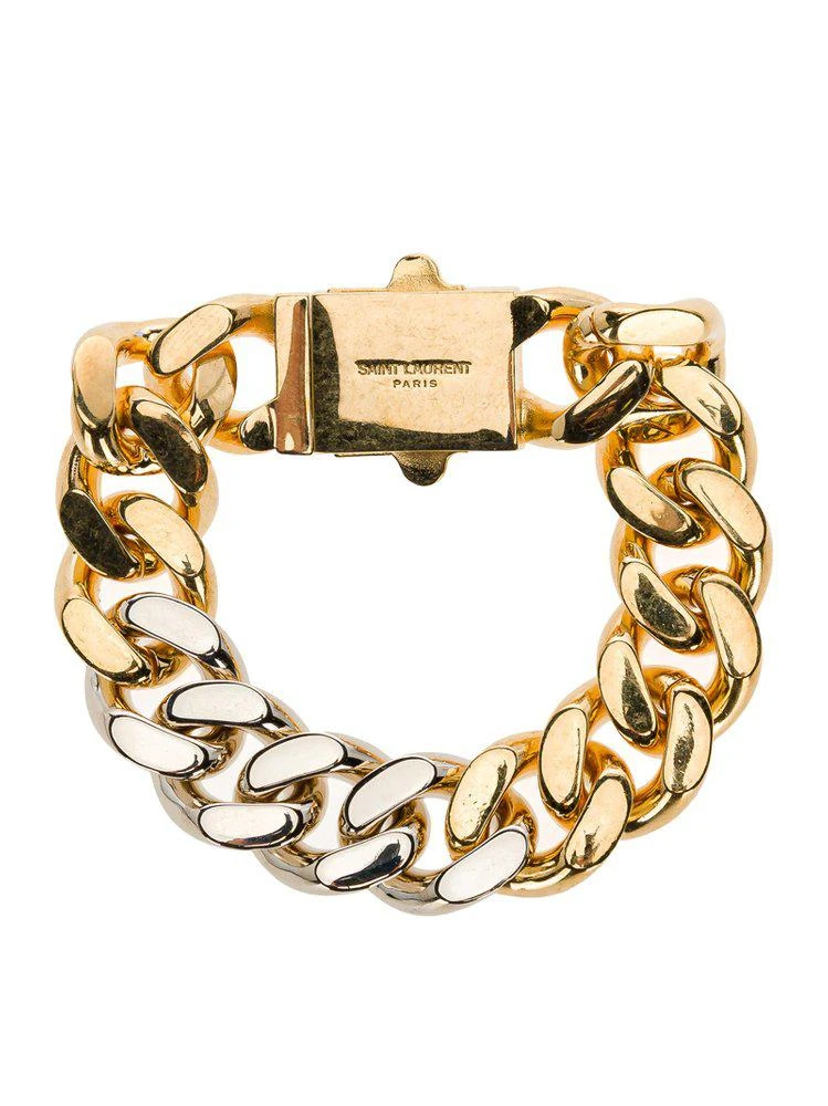 Yves Saint Laurent Saint Laurent Two-Tone Chain Bracelet 1