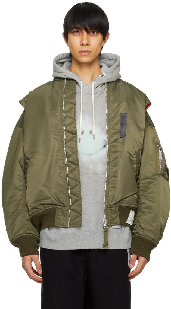 Maison MIHARA YASUHIRO Khaki Double Armhole Bomber Jacket