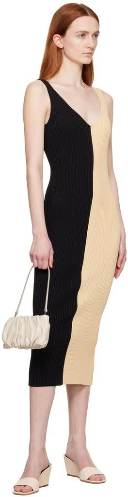 Staud Tan & Black Dana Midi Dress 4