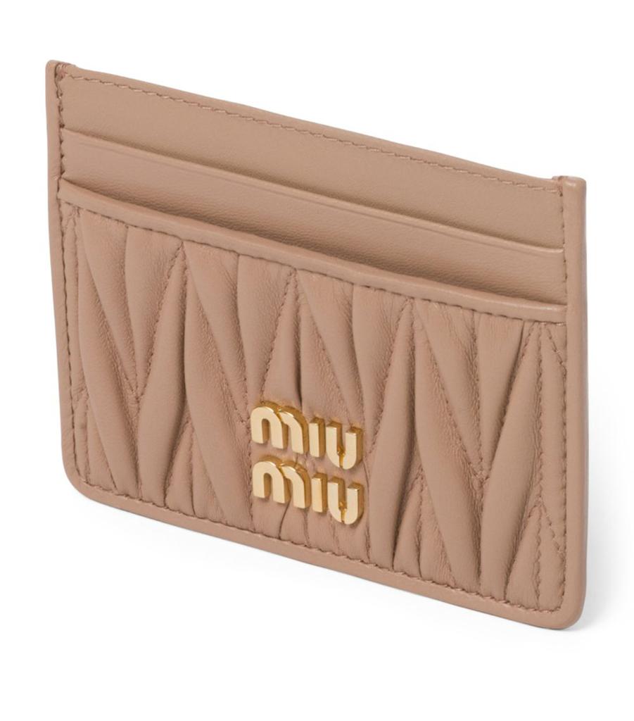 財布・小物その他 Miu Miu Tonal Matelasse Leather Cardholder Miu Miu Leather Matelassé Card Holder - Bags - BeyondStyle