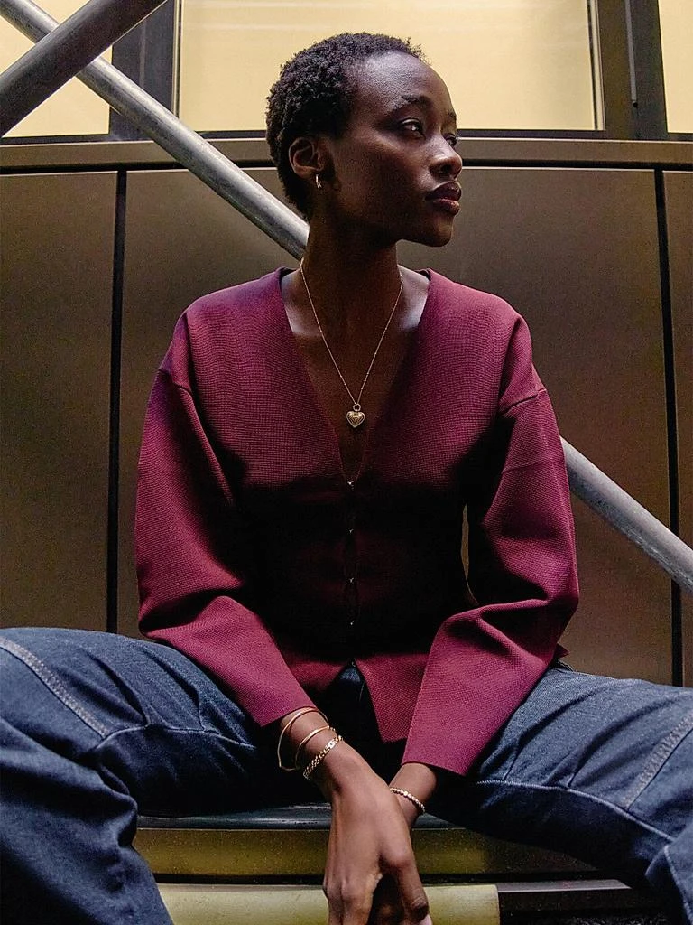 Missoma 18K Gold-Plated Ridged Heart Pendant Necklace 8