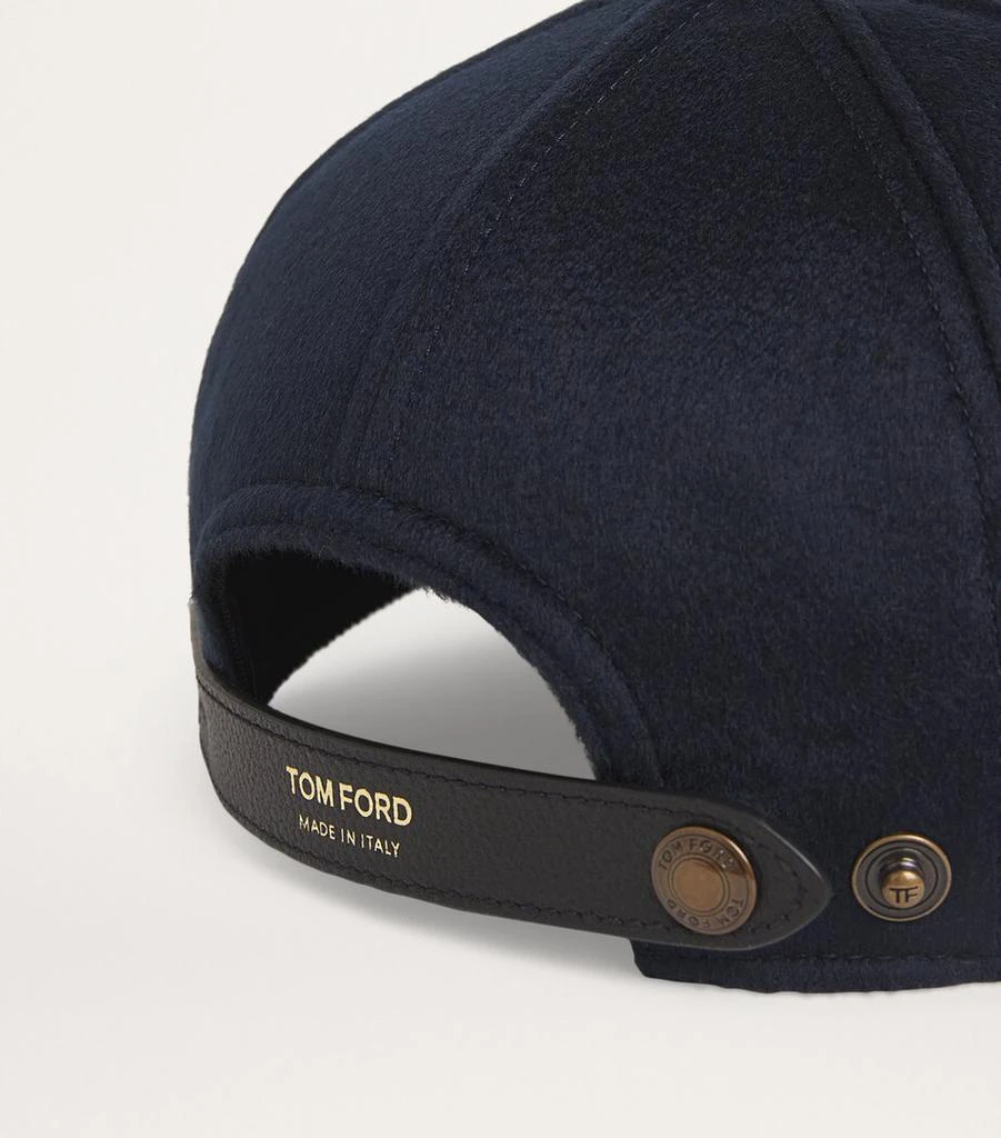 Tom Ford Cashmere Embroidered Baseball Cap 4