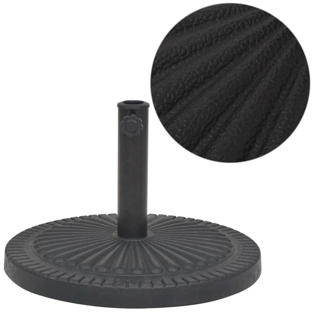 VidaXL Parasol Base Resin Round Black 30.9 lbs, 43657 1