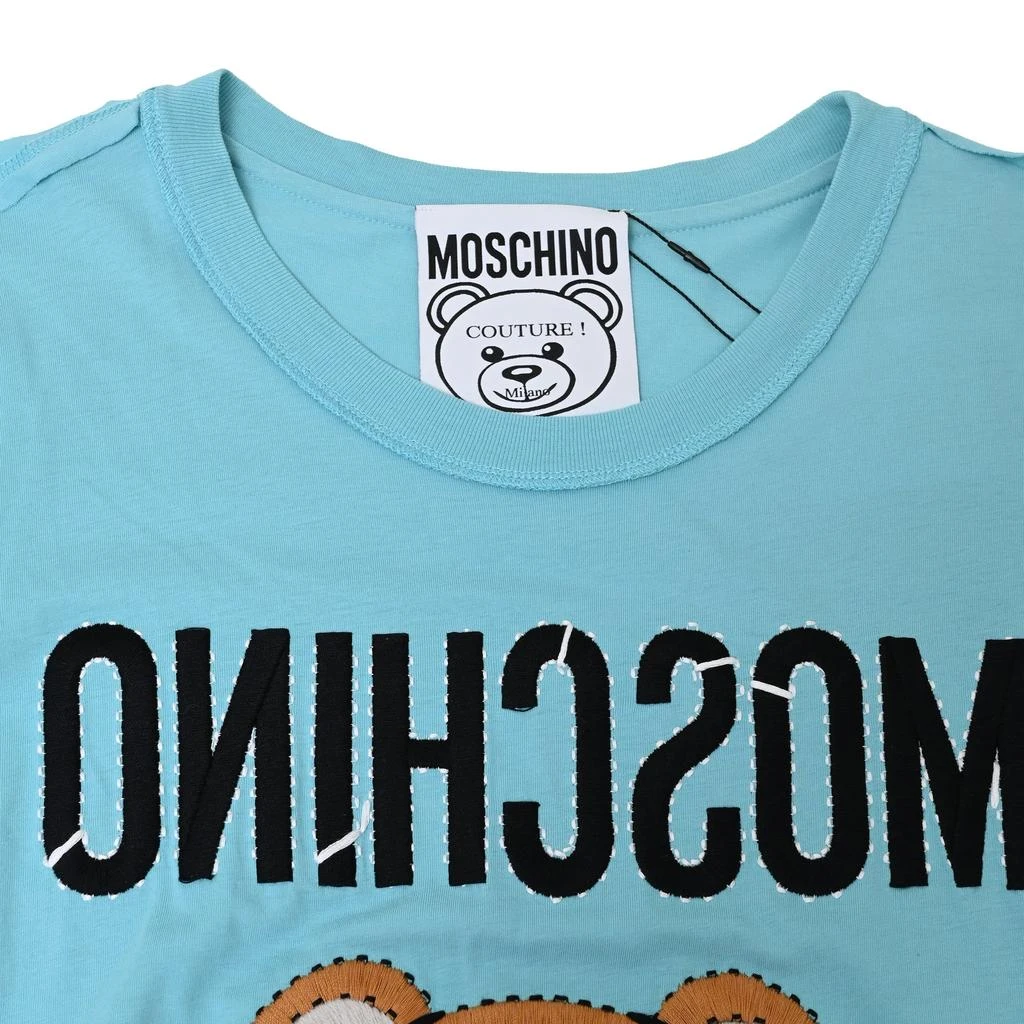 Moschino T-shirt Dress in Light Blue Cotton 5